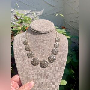 *SOLD*Tri-tone Necklace with Rhinestones Adjustable (19” longest)
